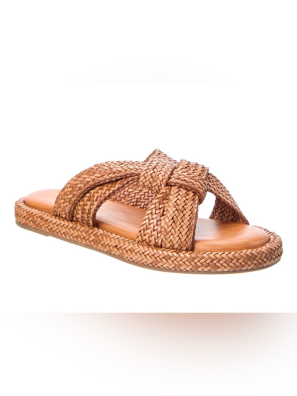 SCHUTZ Braided Tan Slide Mules
